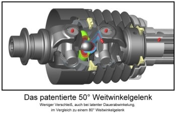 Gelenkwelle 50° Weitwinkelgelenk Gelenkwelle 50° Weitwinkelgelenk